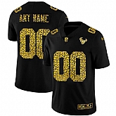 Nike Houston Texans Customized Men's Leopard Print Fashion Vapor Limited Jersey Black,baseball caps,new era cap wholesale,wholesale hats